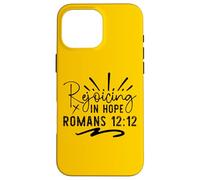 Rejoicing In Hope - Uplifting Bible Verse Christian Faith Case for iPhone 16 Pro Max
