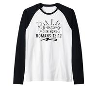 Rejoicing in Hope - Uplifting Bible Verse Christian Faith Raglan Baseball Tee