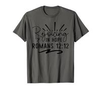 Rejoicing in Hope - Uplifting Bible Verse Christian Faith T-Shirt