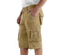 Rejork Cargo Shorts for Men Casual 3/4 Capri Pants with Pockets Long Below Knee Length Loose Fit Hiking Work 40 Khaki, Khaki, 40