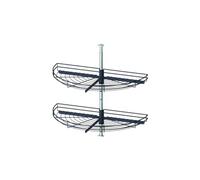 REJS HALF KITCHEN CABINET 180 DEGREE CORNER CAROUSEL STORAGE SYSTEM (Graphite, Ø690)