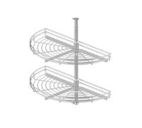 REJS HALF KITCHEN CABINET 180 DEGREE CORNER CAROUSEL STORAGE SYSTEM (GREY, Ø820)