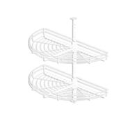 REJS HALF KITCHEN CABINET 180 DEGREE CORNER CAROUSEL STORAGE SYSTEM (WHITE, Ø600)