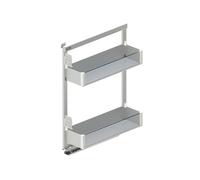 REJS MAXIMA PURO - white with glass, pull out kitchen storage, spice rack (150mm, right)