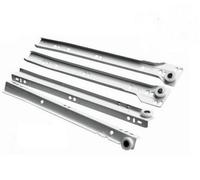REJS Metal Roller Bottom Fix Drawer Runners - White, 500mm
