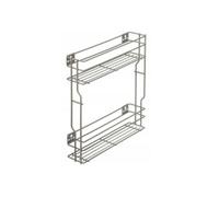 REJS Pull Out Kitchen Basket Storage Variant Multi - Soft Close - 150mm, Silver, Sliding System Hettich, Left