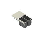 REJS Recycle bin, pull out kitchen waste bin - 600mm - SEGREGO