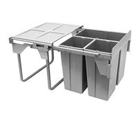 REJS RECYCLE BIN PULL OUT KITCHEN WASTE BIN W:600mm-1x34L+2x17L(JC609M-3) w/front mounting