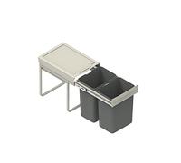 REJS RECYCLE BIN PULL OUT SOFT CLOSE KITCHEN WASTE BIN 400MM - 40 LTR (JC-602) (without front fixing)