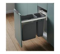 Rejs Recycle Bin, Pull Out Waste Bin - W: 300mm (Jc603), Without Front Fixing Brackets