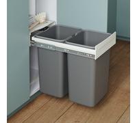 Rejs Recycle Bin, Pull Out Waste Bin - W: 400mm (Jc602), Without Front Fixing Brackets