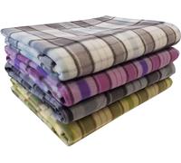 rejuvopedic Tartan Fleece Blanket Sofa Throw Throwover Settees / 150x200cms / Lime Green
