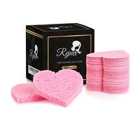 Rejuvv Facial Sponges Compressed Natural Cellulose Sponge for Face Cleansing Exfoliating and Makeup Removal (50 Count)