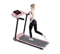 REKA Fitness Walking Pad/Running Treadmill - 2.5HP, 12 km/h Speed, Heart Rate Pulse Sensors, Dual Speakers and APP Control - Home or Office (Pink)