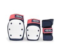 REKD Heavy Duty Triple Pad Set, Complete Protection Pack, Fully Certified for All Action Sports Blue Pink Small