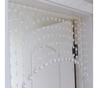 Rekelola Beaded Curtain for Doorways,Hanging Crystal Door Beads Curtains for Windows Room Divider Bedroom Coffee House,Clear Diamond Shape (20 Strings)