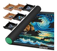 REKGO Rubber Jigsaw Puzzle Mat Roll Up,3000 2000 1500 1000 Pieces Puzzel Mats，Roll-Up Save Pad Trays for Sorting Table Board Glue Sheets and Frame Storage Accessories for Adults Gifts
