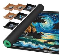 REKGO Rubber Jigsaw Puzzle Mat Roll Up,3000 2000 1500 1000 Pieces Puzzel Mats，Roll-Up Save Pad Trays for Sorting Table Board Glue Sheets and Frame Storage Accessories for Adults Gifts
