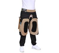 Rekhi Ladies Farrier Aprons Chaps, Leather and Canvas Farrier Apron For Women with Extra Foam Padding On Knees 2 Knife Pockets and Hammer Loops Horseshoeing Chaps Horse Tack Farrier Chaps