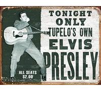 Reklame Verlag Elvis Presley Tupelo's Own Distressed Retro Vintage Tin Sign