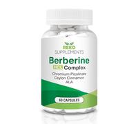 Reko Supplements Berberine & Chromium Picolinate Complex with Ceylon Cinnamon, Curcumin & ALA | Advanced 8-in-1 Metabolic Support | with Magnesium, Resveratrol & Myo-inositol | 60 Vegan Capsules