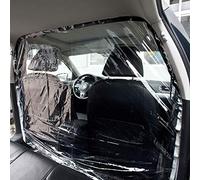 REKOBON Car Taxi Isolation Film, Fully Enclosed Anti-Saliva Transparent Protective Cover, Partition Screen Protective Net for Car SUV Front and Rear, 1.4x2M Plastic