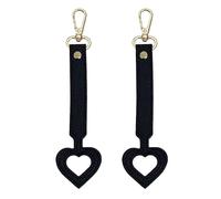 REKUA 2pcs Heart Outdoor Travel Hat Clip for Bags, Durable Black Hat Clip & Travel Accessories for Hands-Free Sun Hat Storage on Handbags, Backpacks & Luggage