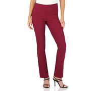 Rekucci Womens Ease into Comfort Straight Leg Trouser with Elasticated Waist and Tummy Control (18, Burgundy)