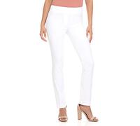 Rekucci Womens Ease into Comfort Straight Leg Trouser with Elasticated Waist and Tummy Control (20, White)