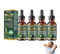Rekulo Organic Lung Cleansing Mullien Leaf Extract Drops, 2026 New Mullien Leaf Extract for Lungs, Rekulo Mullein Drops, Natural Plant Extract, for Men & Women (4 Bottle)