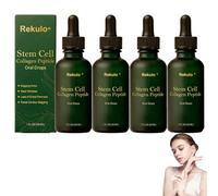 Rekulo Stem Cell Collagen Peptide Oral Drops, Natural Advanced Body Care Liquids Drop, Multi Liquid Collagen Supplements for Women and Men, Firming Skin and Body Shaping Care 30ml (4Box)