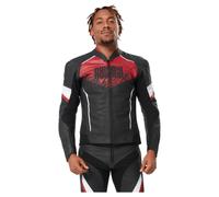 Rekurv C-11.04 Leather Combi Jacket Black/White/Red 48