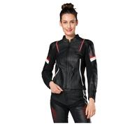 Rekurv C-21.04 Ladies Leather Combi Jacket women Black/White/Red, 88