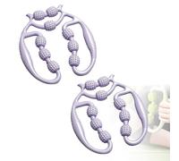 Relajador De Piernas De 12 Rodillos, Relajador De Piernas Manual, Roller for Arm Massage with Circular Clamps, 360 Degree Legs Neck Muscle Hand Arms Relaxer (2pcs-A05)