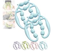 Relajador De Piernas Manual, Nine Wheel Circular Leg Roller, Manual Circular Clamps Leg Massage, 360 Degree Legs Neck Hand Arms Massage Roller Muscle Relaxer (Blue,2PCS)