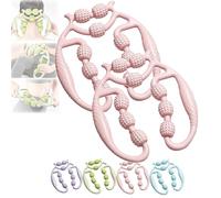 Relajador De Piernas Manual, Nine Wheel Circular Leg Roller, Manual Circular Clamps Leg Massage, 360 Degree Legs Neck Hand Arms Massage Roller Muscle Relaxer (Pink,2PCS)