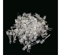 Reland Sun 100pcs 3mm LED Diode 3 mm White Green Red Blue Yellow Orange Pink Purple Warm white Round Head LED Lamp DIY Light Emitting Diode (100pcs White)