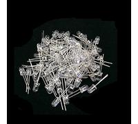 Reland Sun 100pcs 5mm LED Diode 5 mm White Green Red Blue Yellow Orange Pink Purple Warm white Round Head LED Lamp DIY Light Emitting Diode (100pcs White-Green)