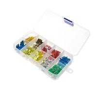 Reland Sun 100PCS Fuses kit 5A 7.5A 10A 15A 20A 25A 30A Amp Clip Assortment Fuse Set (mini)