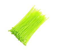 RELAND SUN 100pcs Nylon Zip Ties 2.5x100/150/200mm Cable Ties in Assorted Color Nylon Self-Locking Wire Ties (2.5x150mm,Fluorescent green)