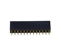 Reland Sun 10Pcs 2.54mm Pitch 2x2-40 Pin Double Row Straight Connector Female Pin Header Strip PCB Board Socket (2x12P)