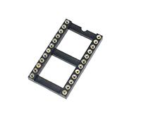 Reland Sun 10Pcs IC Socket Flat Foot Round Hole Direct Plug Single Chip Socket 6P 8P 14P 16P 18P 20P 24P 28P 32P 40P (24P-Round Hole(Wide))