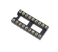 Reland Sun 10Pcs IC Socket Flat Foot Round Hole Direct Plug Single Chip Socket 6P 8P 14P 16P 18P 20P 24P 28P 32P 40P (20P-Round Hole)