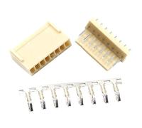 Reland Sun 10sets 2.54MM KF2510 Connector Flat Straight Pin Kit Connector Female Shell and Female Pin Header Terminals (8P set)