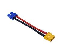 Reland Sun 1Pcs 14AWG 10cm XT60 Female Male to XT30 XT90 EC3 T plug Connector ESC (XT60 F- EC3 M)