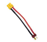 Reland Sun 1Pcs 14AWG 10cm XT60 Female Male to XT30 XT90 EC3 T plug Connector ESC (XT60 F- T plug M)