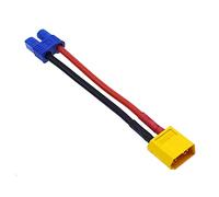 Reland Sun 1Pcs 14AWG 10cm XT60 Female Male to XT30 XT90 EC3 T plug Connector ESC (XT60 M- EC3 F)