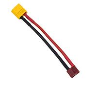 Reland Sun 1Pcs 14AWG 10cm XT60 Female Male to XT30 XT90 EC3 T plug Connector ESC (XT60 M- T plug F)