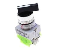 Reland Sun 1Pcs LAY37 LAY37-20X/3 Rotary Switch 3 Position 3P Three position knob button switch opening 22mm (B-style)