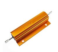 Reland Sun 1pcs RX24 100W Metal Shell Aluminium Gold Resistor High Power Heatsink Resistance Golden Heat Sink Resistor Optional (4R)
